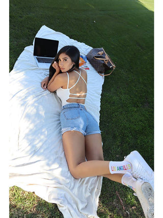 Solid Crisscross Bodysuit