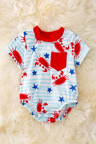 BOY CRAB PRINTED ONESIE