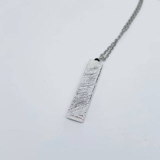 Western Rectangle Pinestone Pendant Necklace