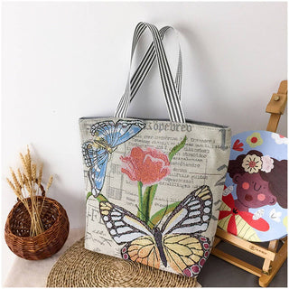 LARGE CAPACITY ETHNIC STYL CANVAS SHOULDER TOTE BAG