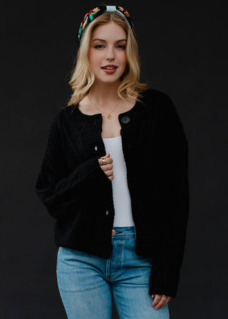 Black Button Up Cardigan