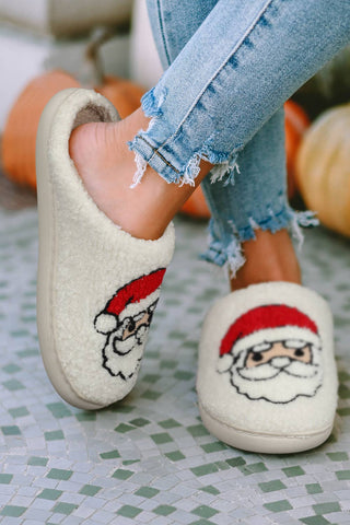 Santa Christmas Plush Slippers