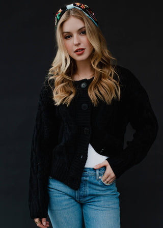 Black Button Up Cardigan