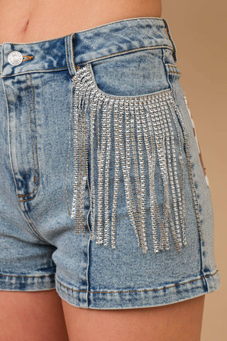 Country Bling Denim Shorts