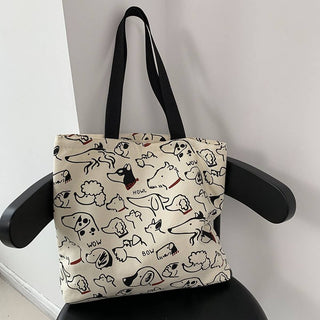 CANVAS TOTE BAGS WITH ADORABLE ANIMAL PRINT