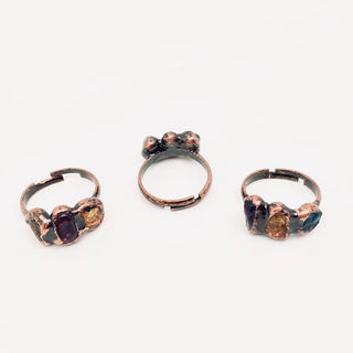 Natural Rough Stones Adjustable Ring