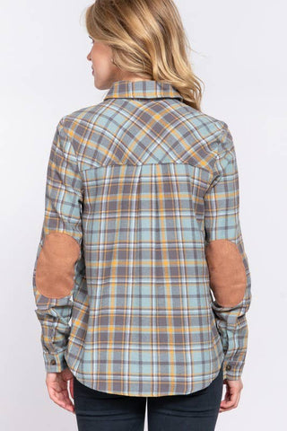 Suzy Suede Patch Flannel