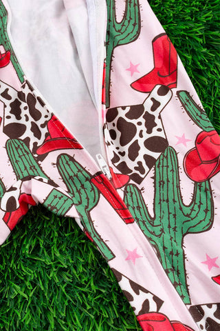 Cowgirl & Cactus PRINTED BABY ONESIE l