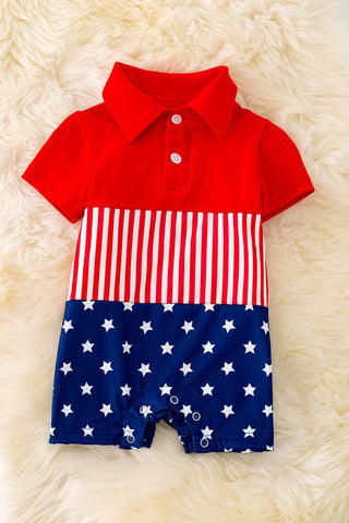 PATRIOTIC BABY BOY ROMPER