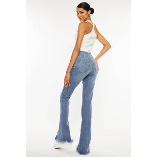 KanCan Front Slit Straight Jeans