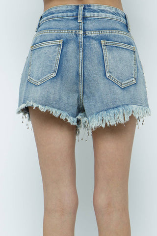 Rhinestone Denim Short