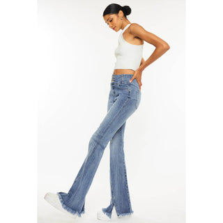 KanCan Front Slit Straight Jeans