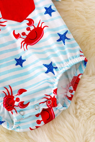 BOY CRAB PRINTED ONESIE