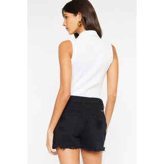 KanCan Black Distresses Shorts