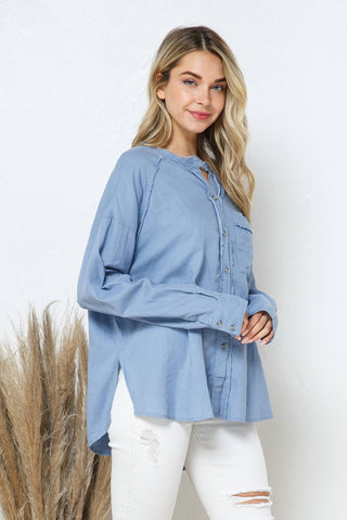 Blue Baby Button Shirt