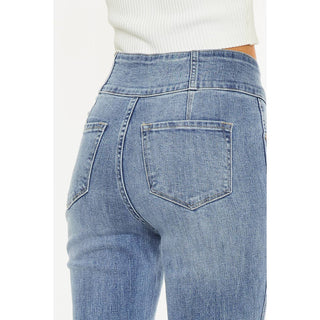 KanCan Front Slit Straight Jeans