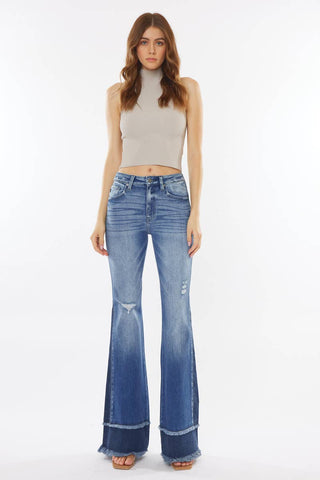 KanCan Medium Stone Flare Jeans