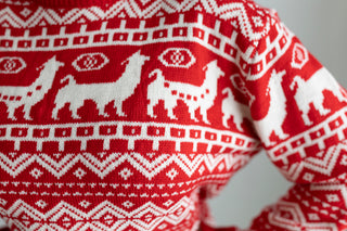 Patterned Christmas Crewneck Sweater