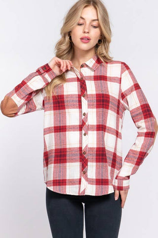 Suzy Suede Patch Flannel