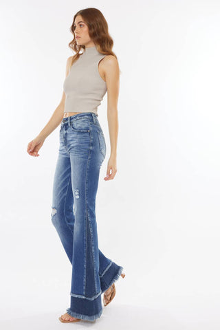 KanCan Medium Stone Flare Jeans