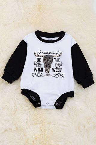 DREAMIN' OF THE WILD WEST" PRINTED BABY ONESIE.RPB65153055-A: 0-3M