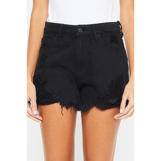 KanCan Black Distresses Shorts