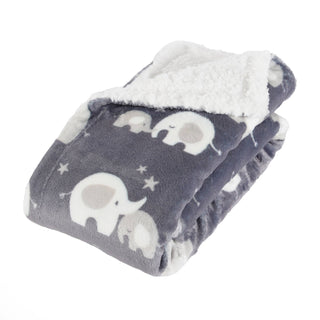 Elephant Baby Sherpa Blanket