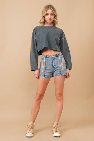 Country Bling Denim Shorts