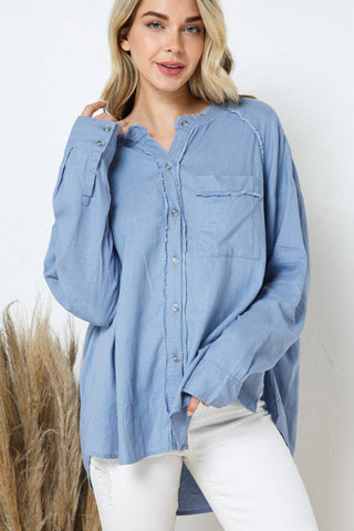 Blue Baby Button Shirt