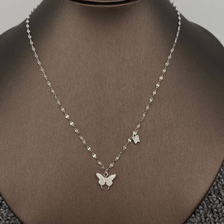 Sterling Silver Butterfly Charm Necklace