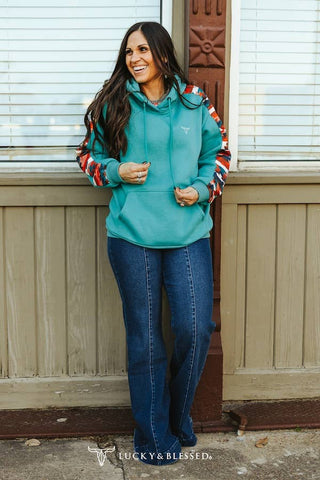 Regular and Plus Size Dark Wash High Rise Front Crease Flare Jeans