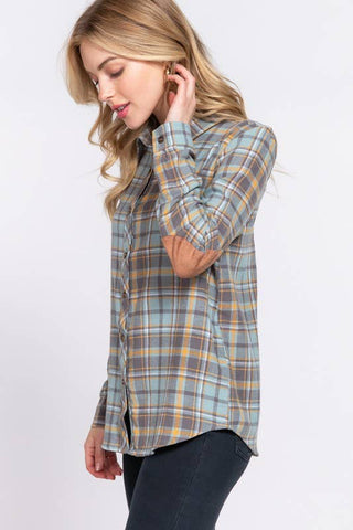 Suzy Suede Patch Flannel