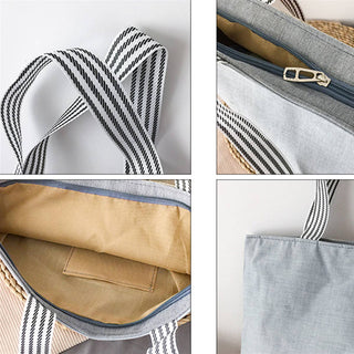 LARGE CAPACITY ETHNIC STYL CANVAS SHOULDER TOTE BAG