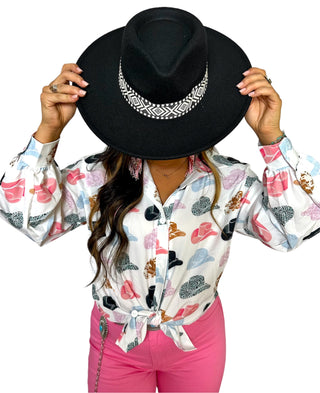 Cowboy Hat Button Up
