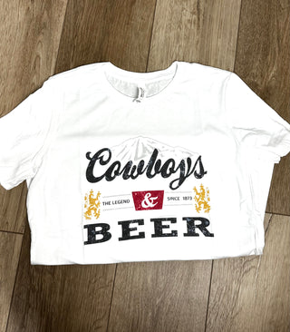 COWBOYS N BEER WESTERN GRAPHIC PLUS SIZE TEE – Buckeye Gals Boutique