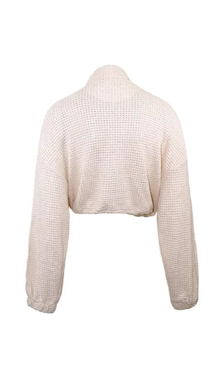 Quarter Zip Waffle Knit Sweater