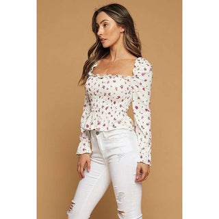 So Fetch Smocking Long Sleeve Top