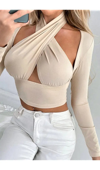 Halter Cross Neck Top