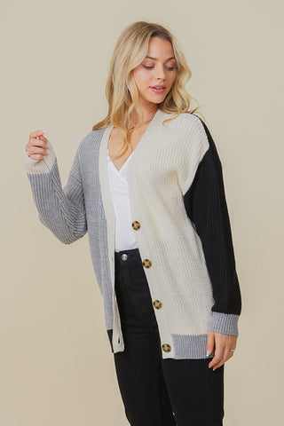 Multi Color Button Cardigan