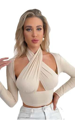 Halter Cross Neck Top