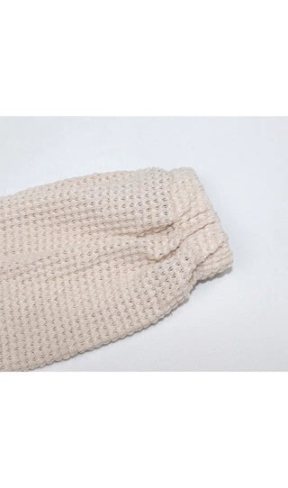 Quarter Zip Waffle Knit Sweater