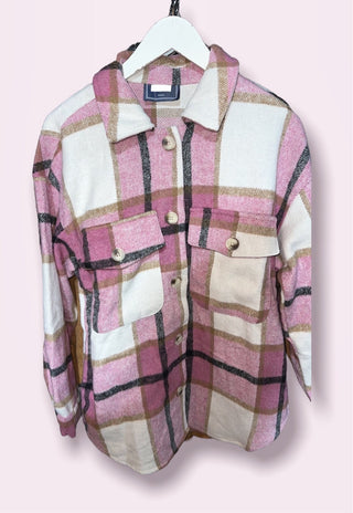 Pink Flannel Shacket