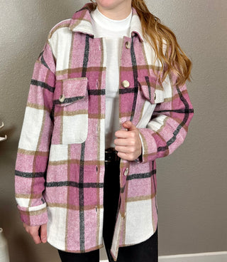 Pink Flannel Shacket
