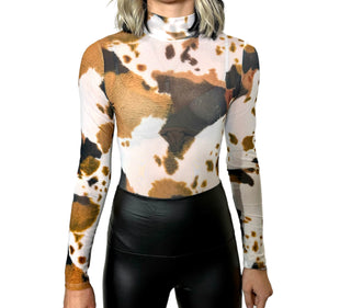 Cow Print Bodysuit