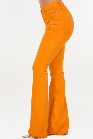 Orange Bell Bottom Jeans